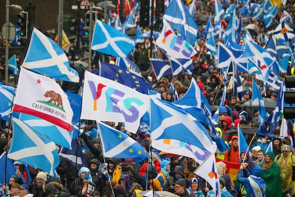 Image of Scotland march for independence in January 2020
