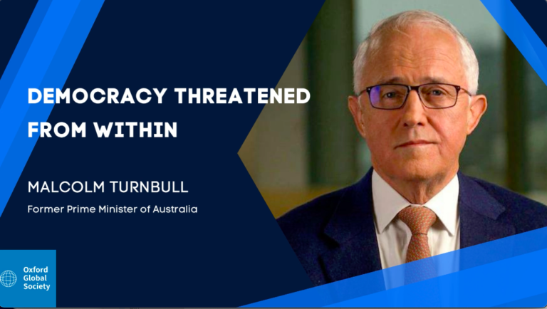 Malcolm Turnbull lecture: Democracy threatened from within